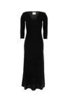 Isabel Marant Salina Wool-blend Maxi Dress In Black