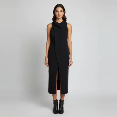 Pre-owned Isabel Marant Black Wool Blend Sleeveless Midi Dress S
