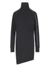 Isabel Marant Black Wool Blend Zip Knit Dress In Black
