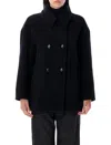 Isabel Marant Black Wool Coat In Black