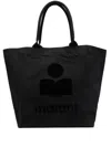 Isabel Marant Black Yenky Logo-print Tote Bag In Blackwhite
