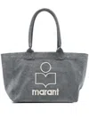 Isabel Marant Women Yenky Zipped Canvas Tote In Blue