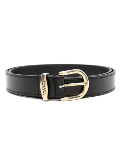 Isabel Marant Black Zadd Leather Belt