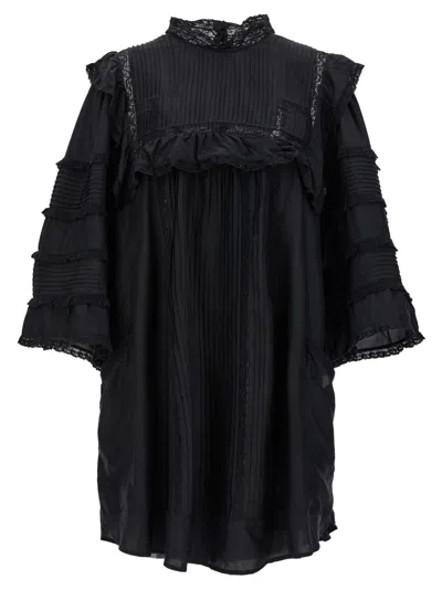 ISABEL MARANT BLACK ZAKAE MINI DRESS