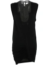 Isabel Marant Leany Asymmetric Cotton Jersey Minidress In Black