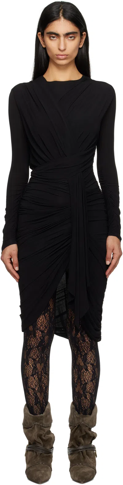 Isabel Marant Black Zorah Midi Dress