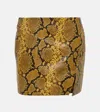 Isabel Marant Blair Snake-effect Leather Miniskirt In Neutrals