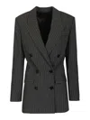 Isabel Marant Double-breasted Tailored Blazer In Gray