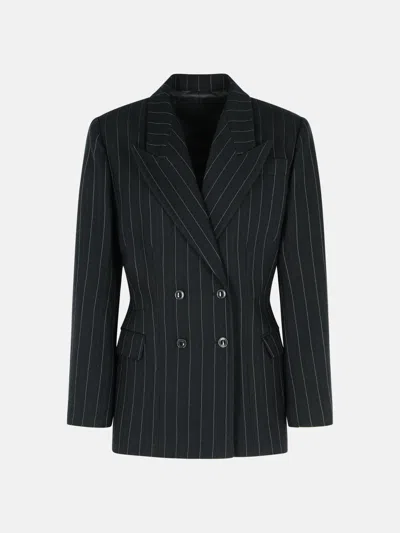 Isabel Marant Blazer In Virgin Wool And Black Cotton