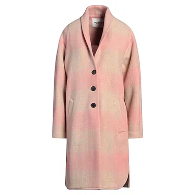 Isabel Marant Blend Wool Coat In Pink