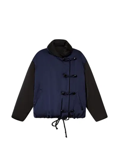 Isabel Marant Bleza Silk-satin Puffer Jacket In Blue
