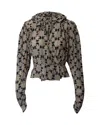 Isabel Marant Blinea Wrap-effect Blouse In Cream Silk In Multi