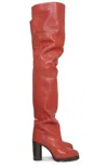 Isabel Marant Soft Leather High Heel Cuissard Boots In Brown