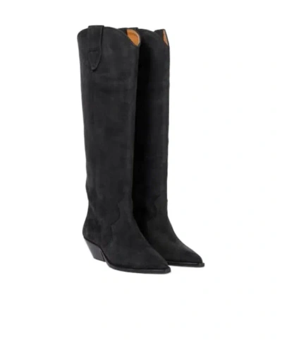 Isabel Marant Block-heel Pointed-toe Boots In Black