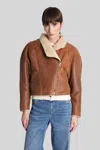 Isabel Marant Blondine Leather Jacket In Brown Leather In Brown