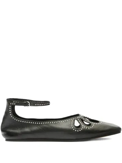 Isabel Marant Bloris Cut-out Ballerinas In Black