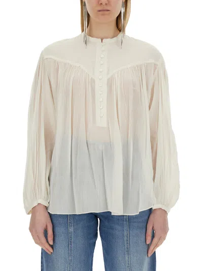 Isabel Marant Kiledia Pintuck-detail Blouse In White