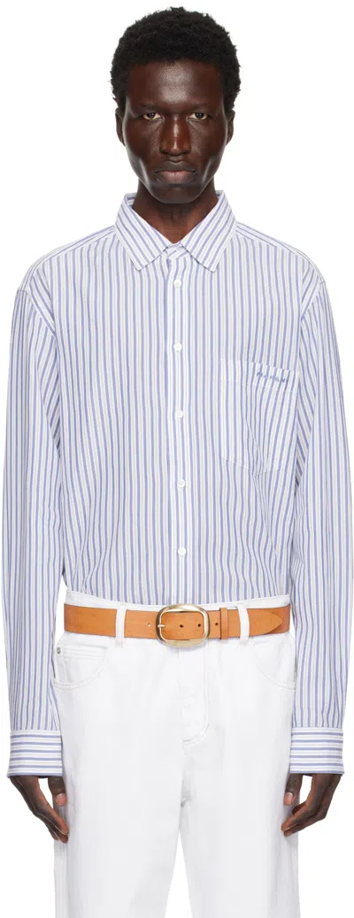 Isabel Marant Blue & White Jasolo Shirt In 30ae