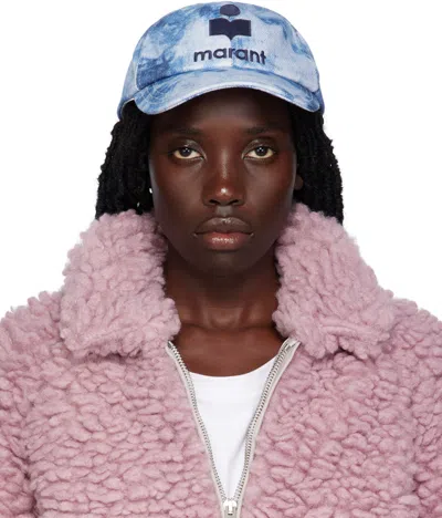 Isabel Marant Blue & White Tyron Cap In 30bu Blue