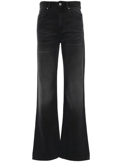 Isabel Marant Blue Belvira Bootcut Lyocell Jeans In Black