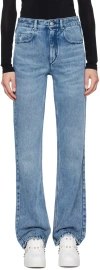 Isabel Marant Lemony High Waist Wide Pants In Blue