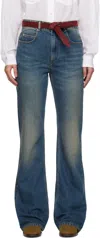 Isabel Marant Blue Belvira Jeans In Faded Blue