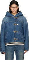 Isabel Marant Womens Blue Biane Faux-fur-lined Denim Jacket In Blue