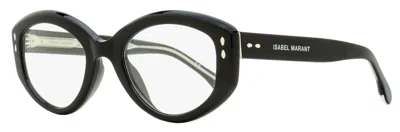 Isabel Marant Blue Block Oval Eyeglasses In Black