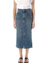 Isabel Marant Women's Britt Denim Midi Skirt In Blue