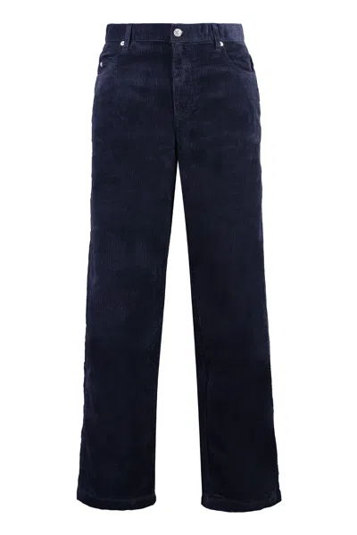 Isabel Marant Blue Corduroy Trousers For Men