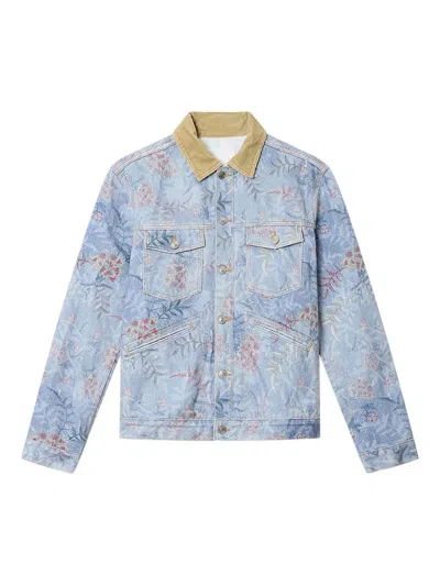 Isabel Marant Blue Cotton Jacket In Black
