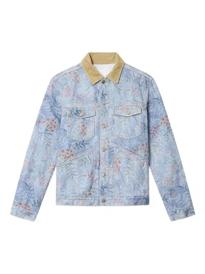 Isabel Marant Blue Cotton Jacket In Multi