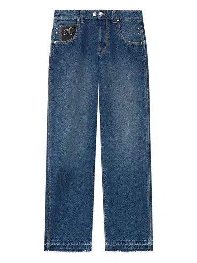Isabel Marant Blue Cotton Regular Straight Pants