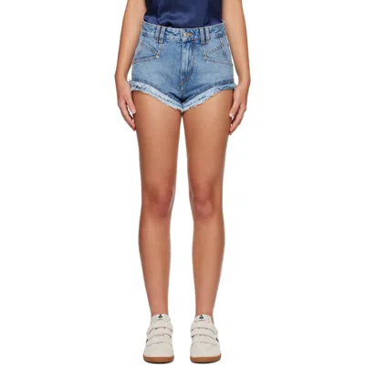 Isabel Marant Blue Eneidala Denim Shorts In 30lu Light Blue