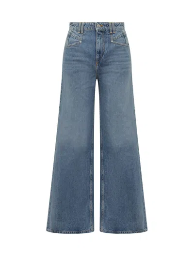 Isabel Marant Blue Flared High Rise Jeans