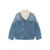 Isabel Marant Casual Jacket With Shearling Collar And Pockets In Blue