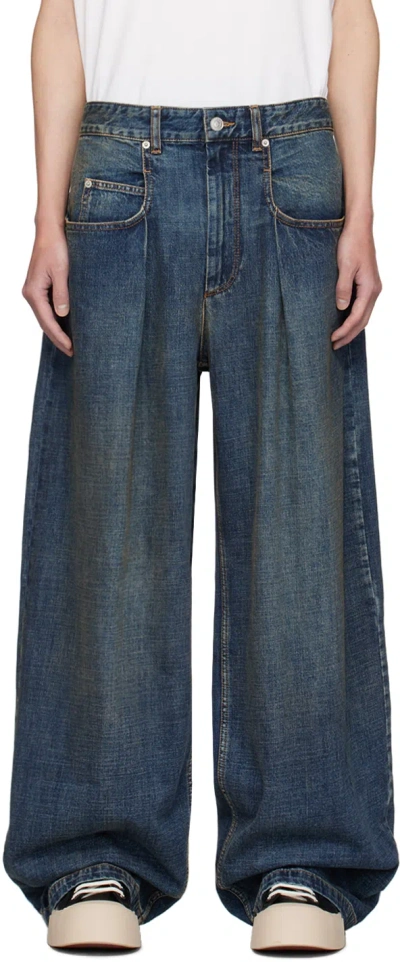 Isabel Marant Blue Janael High-rise Loose-fit Jeans In Dark Blue 30db