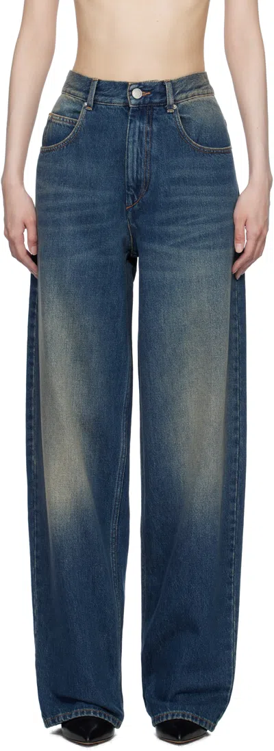 Isabel Marant Blue Joanny Jeans In Faded Blue