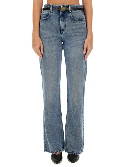 Isabel Marant Blue Lyocell Cotton Bootcut Jeans