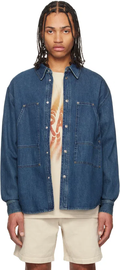 Isabel Marant Blue Owenn Shirt In 30fb