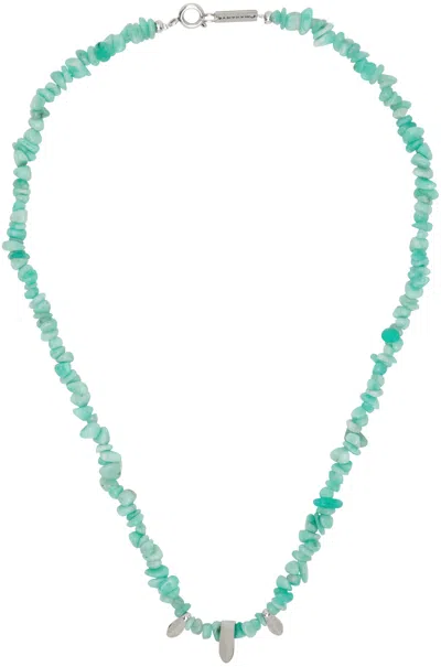 Isabel Marant Blue Pepite Necklace In Mediterranea