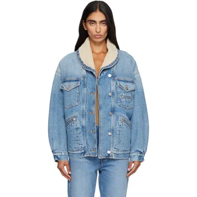 Isabel Marant Blue Pimia Denim Jacket In 30lu Light Blue
