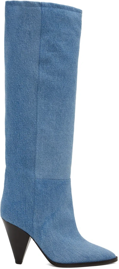 ISABEL MARANT BLUE RIRIO BOOTS