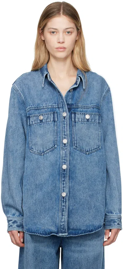 Isabel Marant Blue Talbot Denim Shirt In 30lu Light Blue