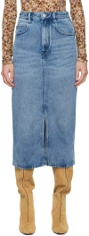 Isabel Marant Tilauria Denim Skirt With Faded Effect In Blue