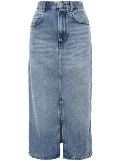 ISABEL MARANT BLUE TILAURIA STONEWASHED DENIM SKIRT