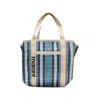 Isabel Marant Darwen Nylon Shoulder Bag With Striped Pattern In Blue