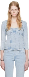 Isabel Marant Vanio Cotton Top In 30lu Light Blue