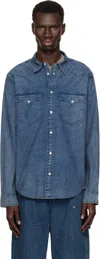 Isabel Marant Blue Vasco Shirt In 30 Fb / Faded Blue