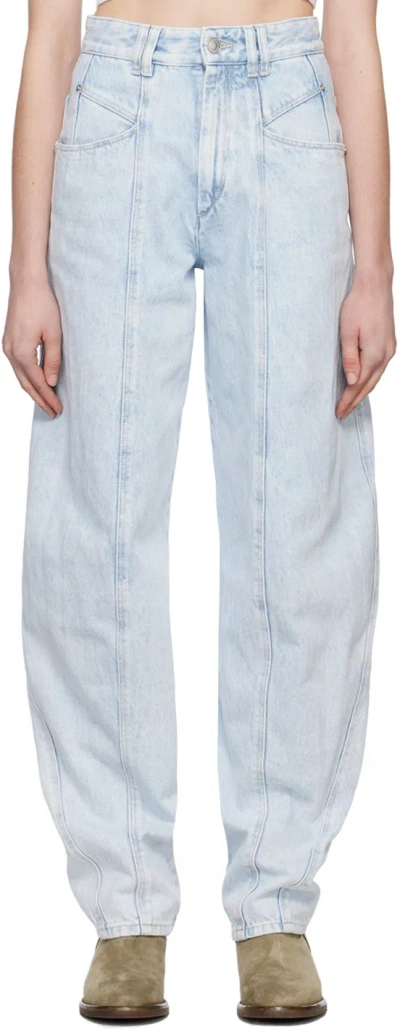 Isabel Marant High-rise Wide-leg Jeans In 30lu Light Blue